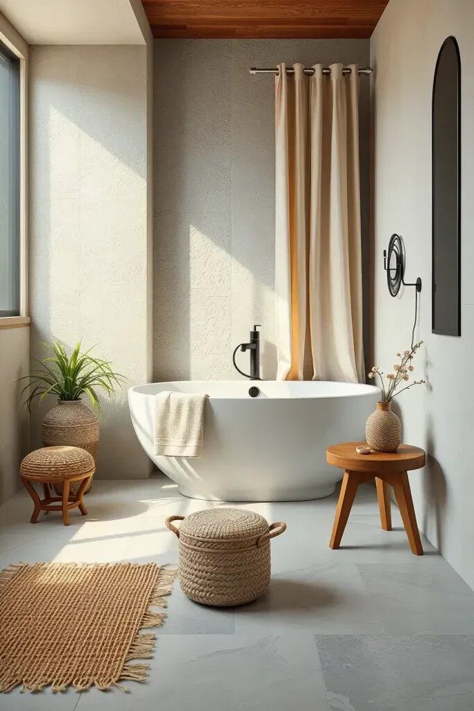 How to Layer Textures in Japandi Bathrooms