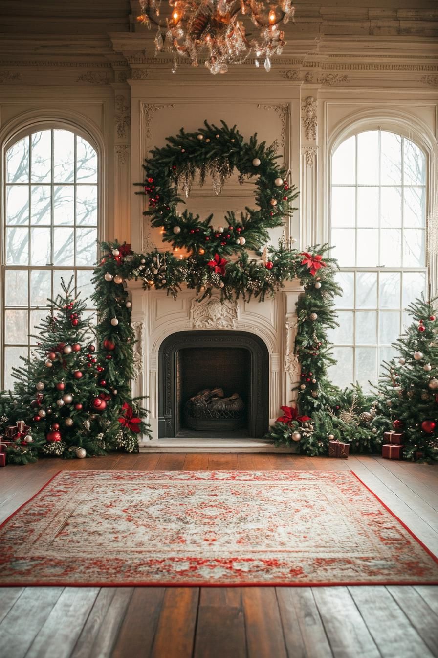 12. Garland Displays for a Festive Fireplace - photo 3