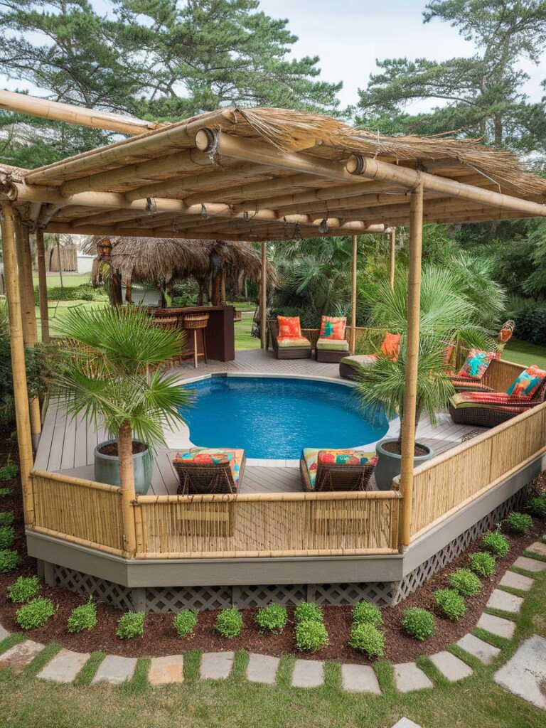 A Backyard Tiki Bar Setup