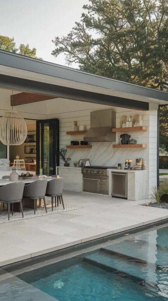 Pool Pavilions with a Full Kitchen