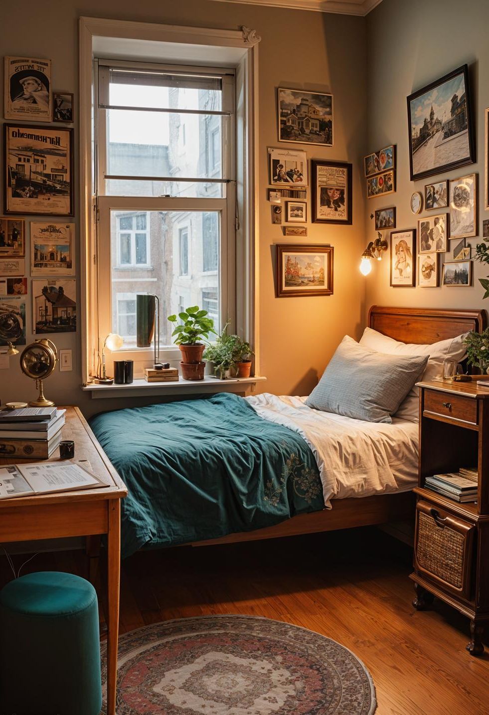 7. Vintage Dorm Room Delight