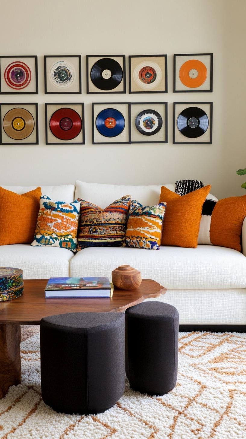 27. Framed Vintage Vinyl Record Cover Display - photo 3