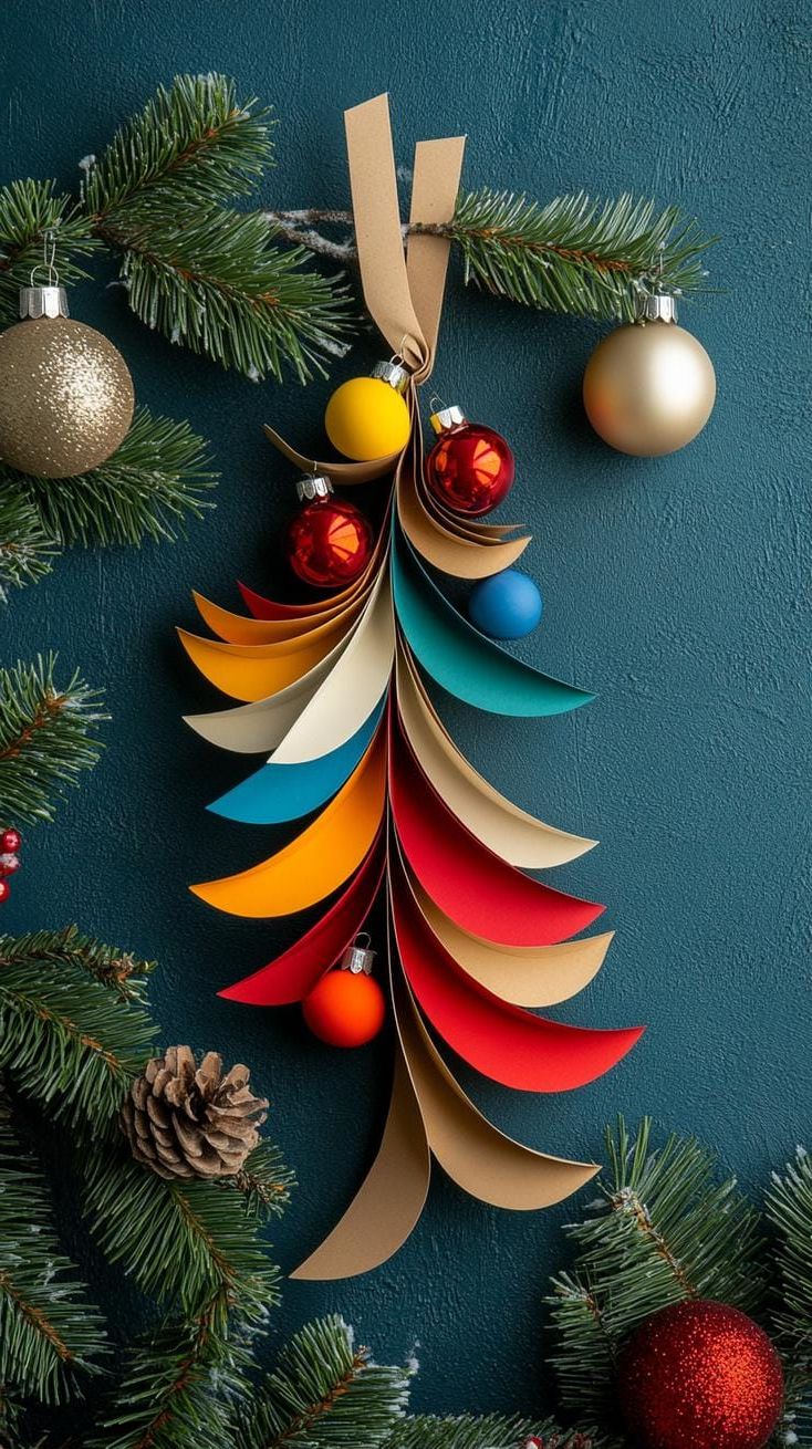 2. Jewel-toned geometric paper DIY ornaments - photo 2