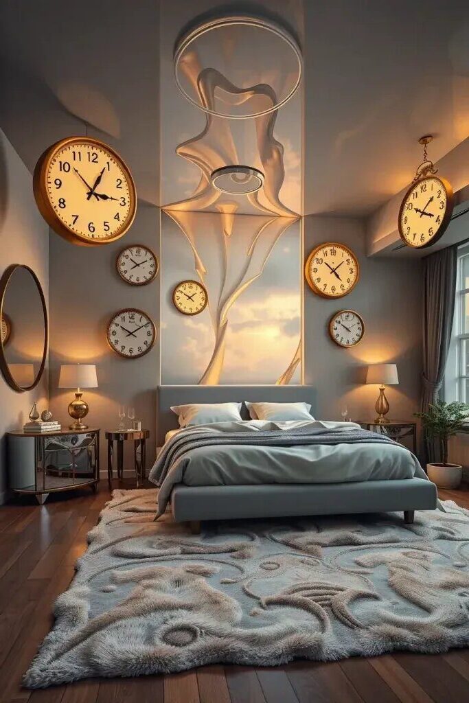 Melting Clocks and Time-Bending Bedroom Decor