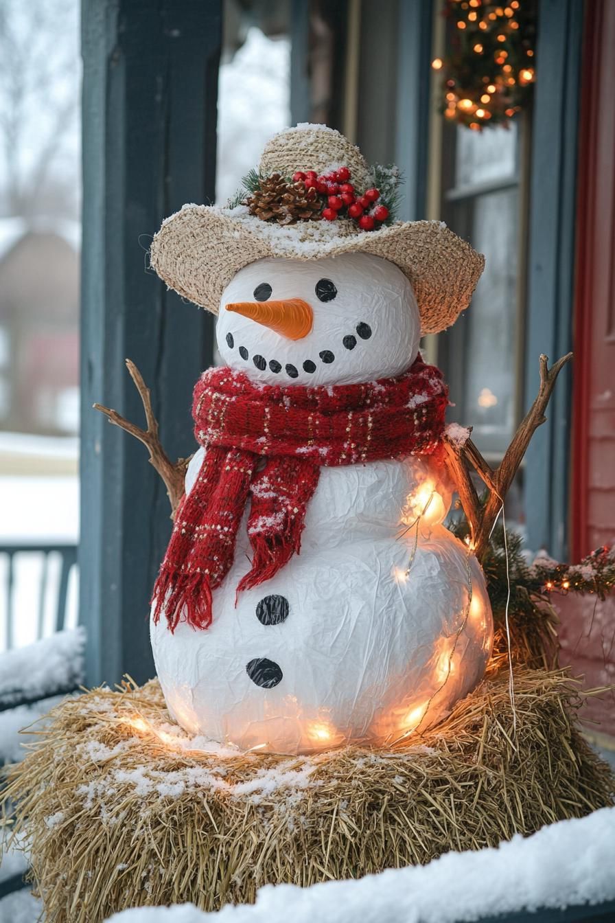 4. Plastic Bag Snowman Craft Idea - photo 3