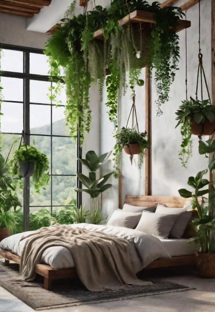 4. Hanging Planters For Boho Bedrooms