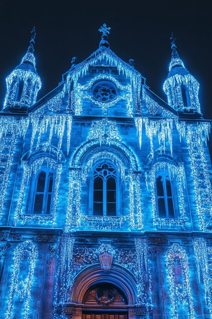8. Frosty Blue and White Facade Lights - photo 3