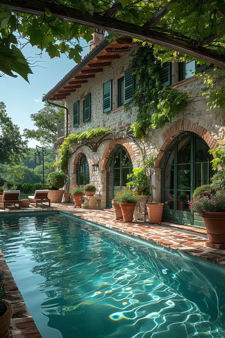 12. Italian-Style Pool Deck Look