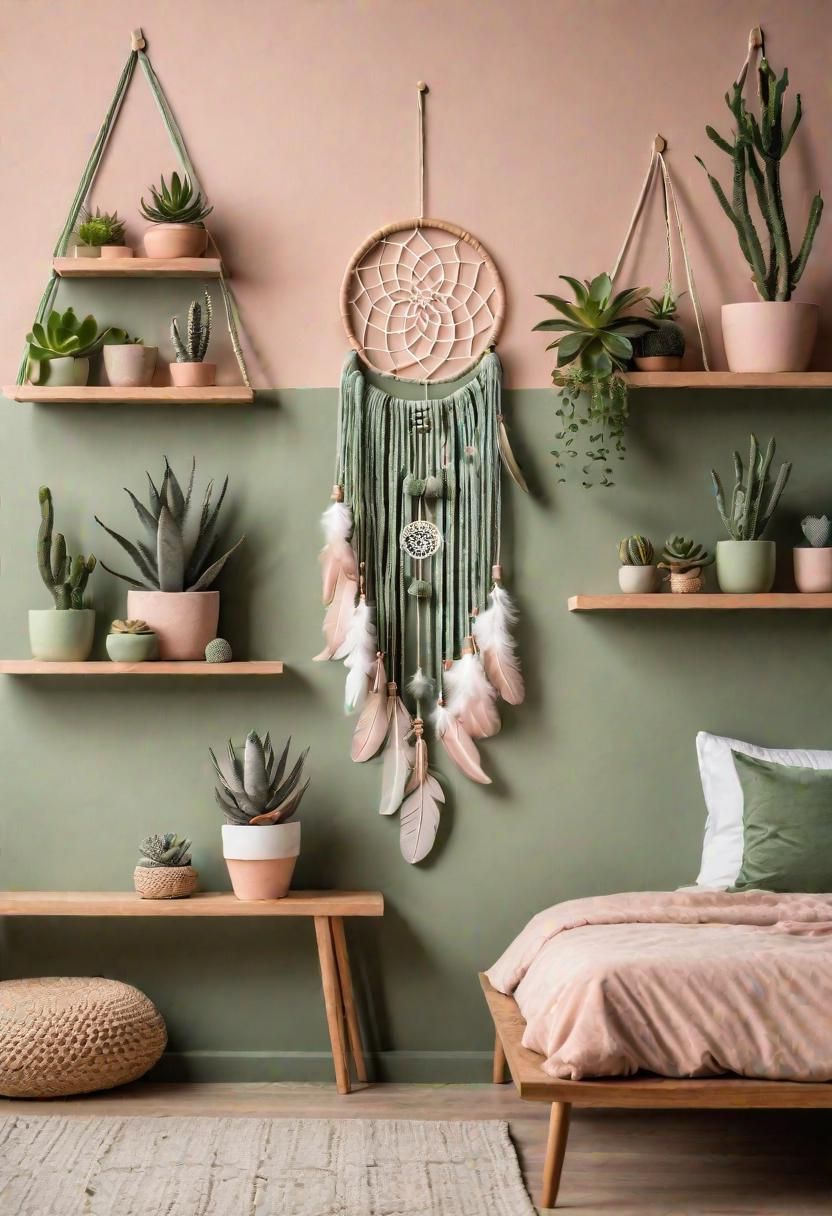 1. Sage and Blush Wall Decor Ideas