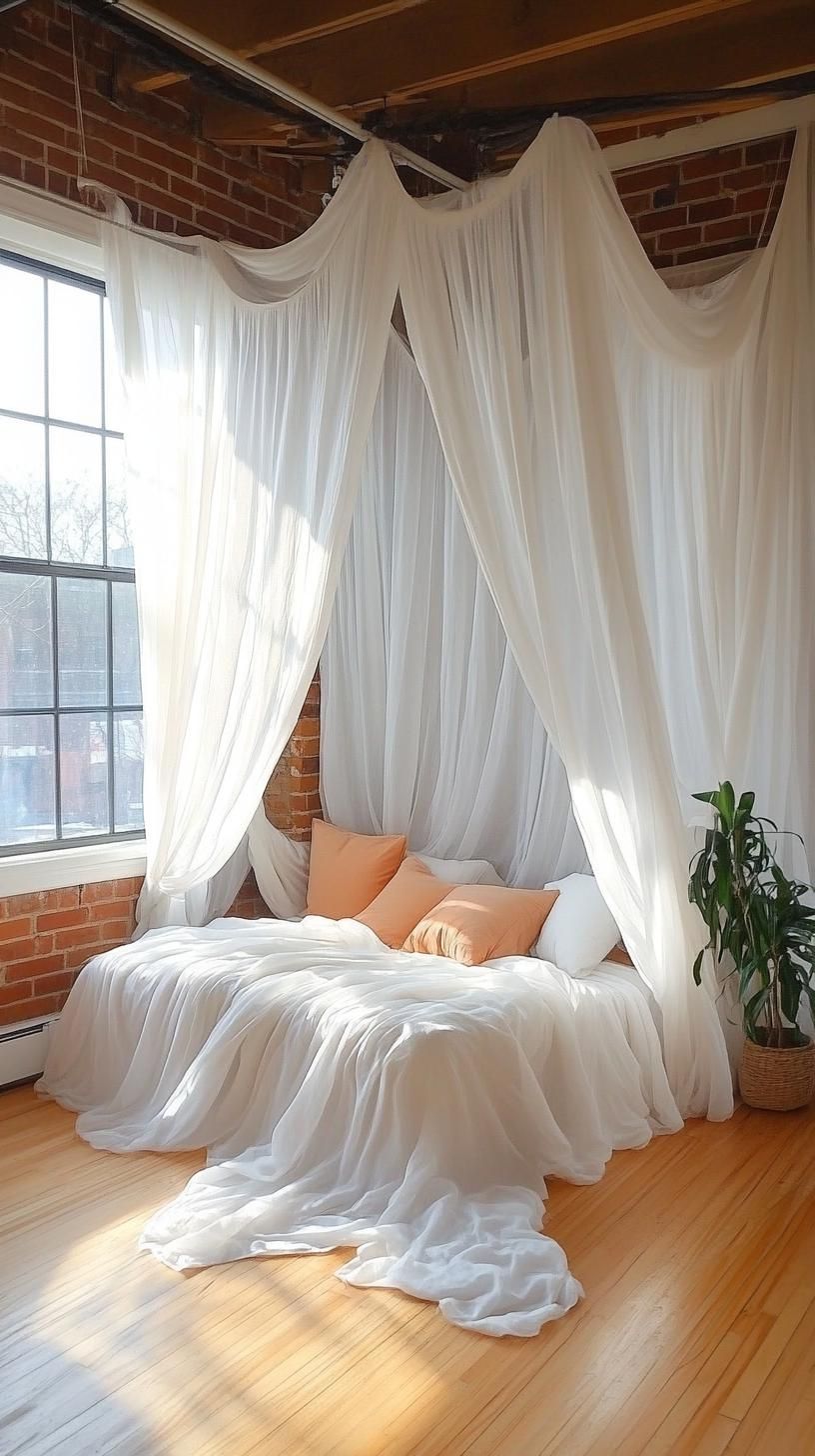 5. Dreamy Sheer Canopy Bed Decor