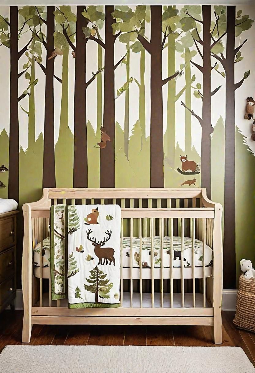 4. Woodland Themed Baby Boy Nursery