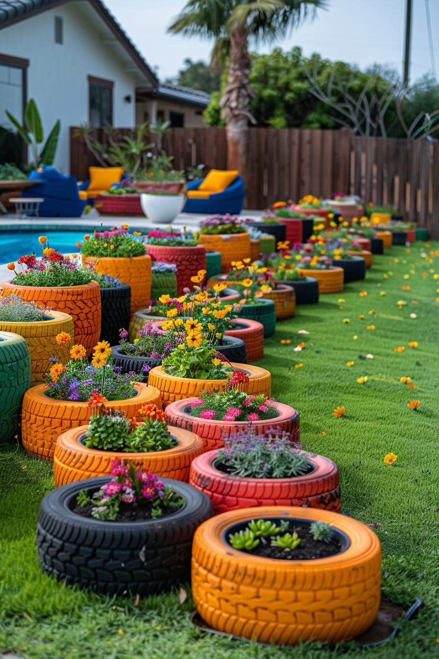 3. Upcycled Tire Planter Projects - photo 2