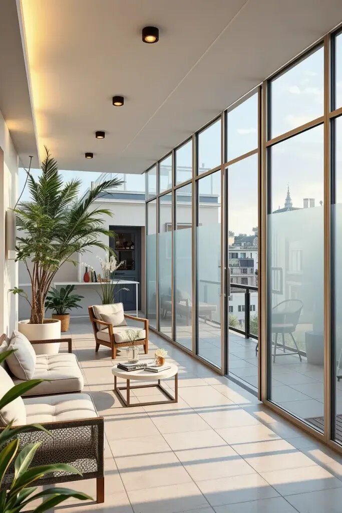 Frosted Glass Partitions for Stylish Terraces - photo 2