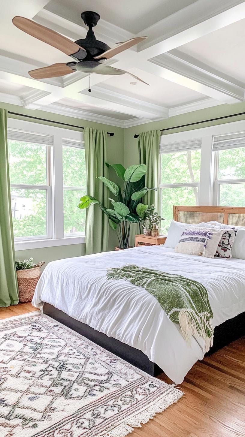24. Earth-Toned and Sage Green Curtains - photo 2