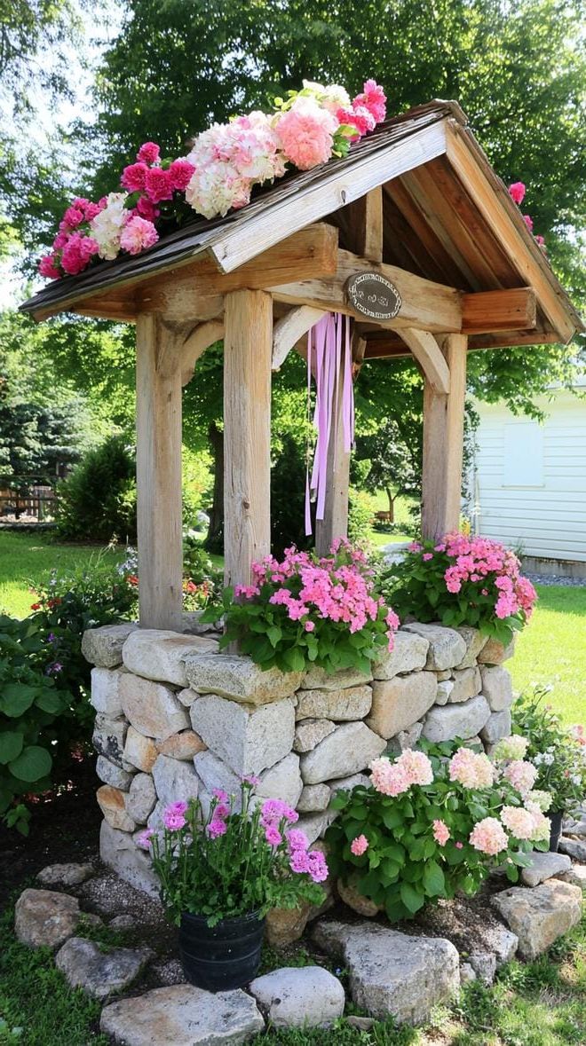 23. A Wishing Well Framed in Pastel Flowers - photo 2