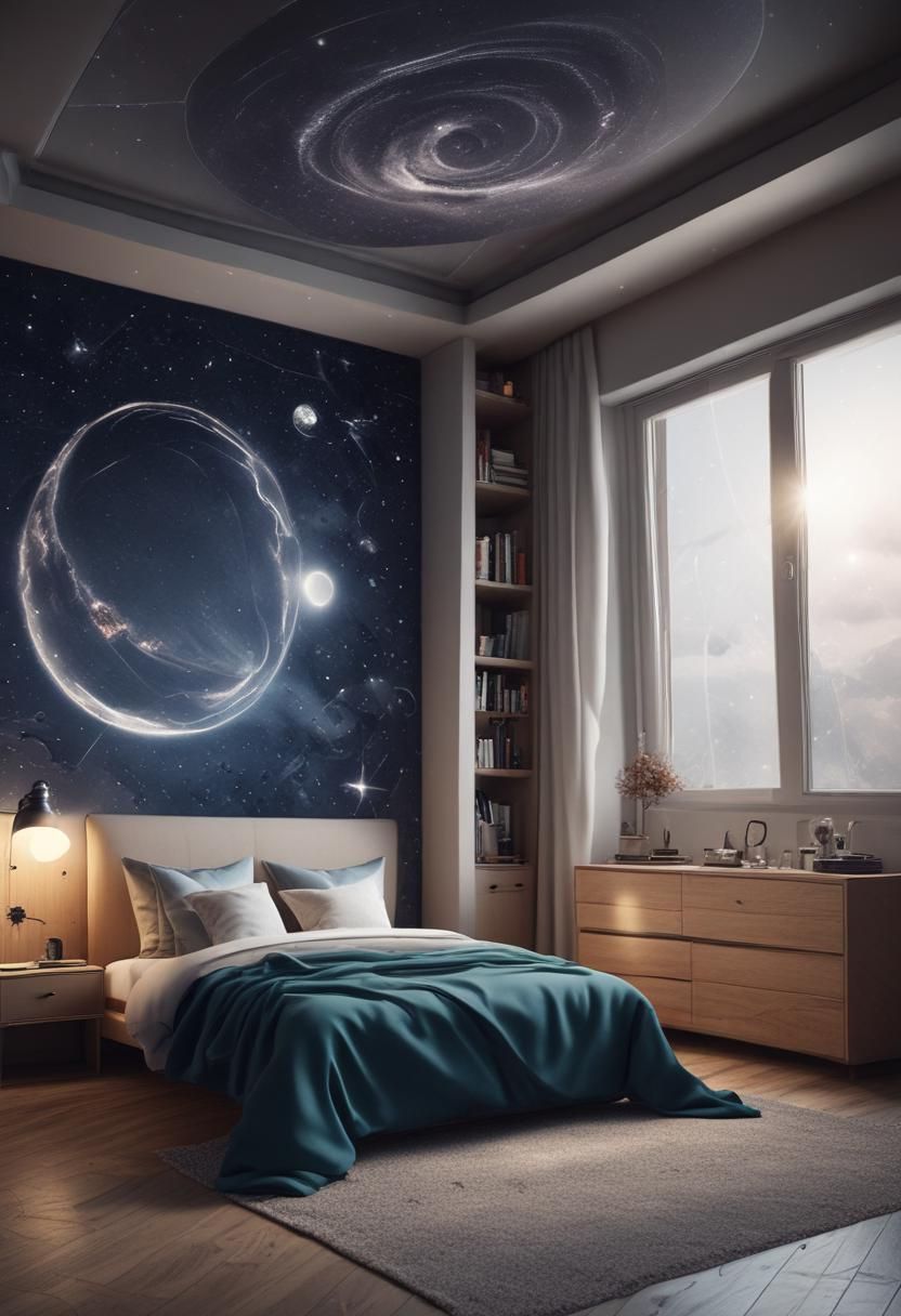 13. Outer Space Themed Teen Bedroom