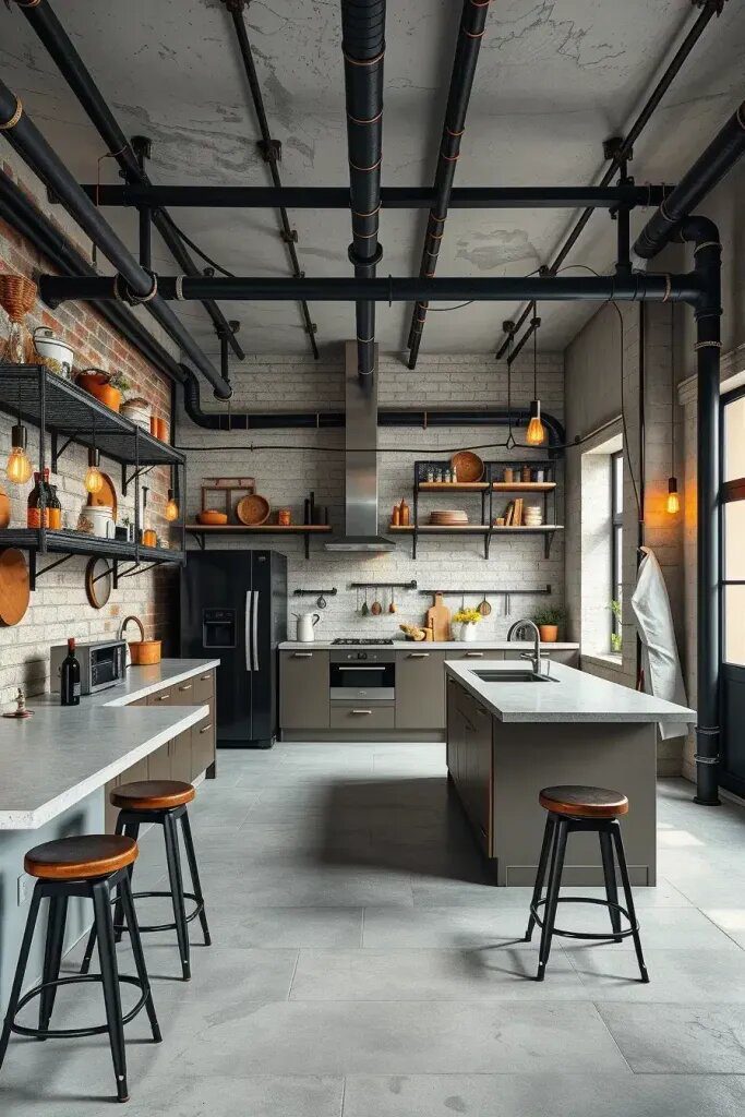 Exposed Piping: The Industrial Minimalist Kitchen Style - photo 2