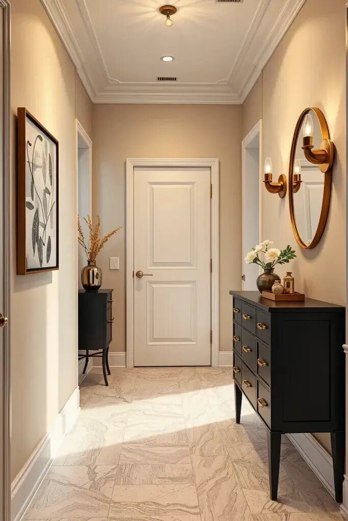 Metallic Accents for an Elegant Hallway Touch - photo 2