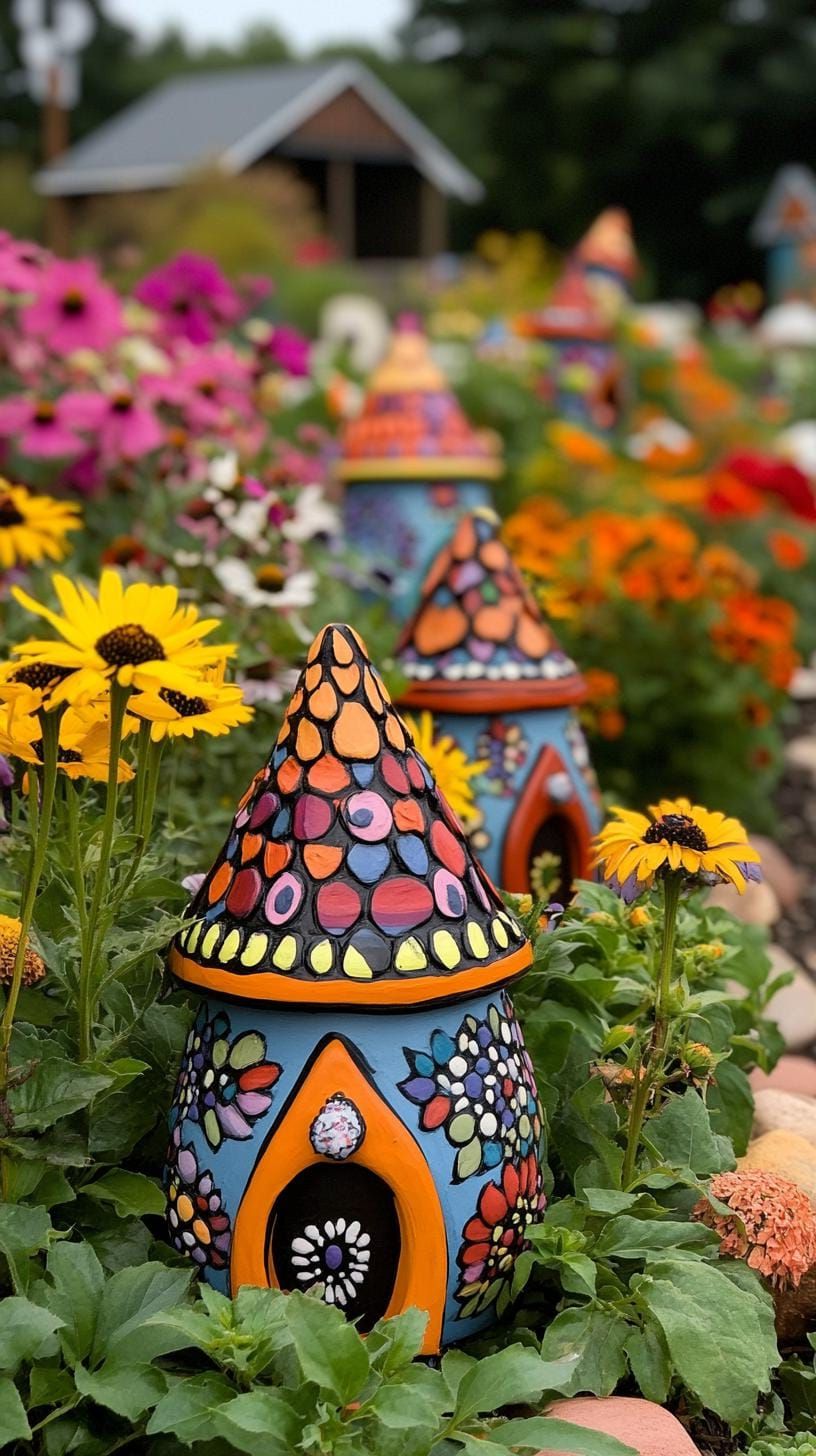 15. A Gnome Village Tucked in the Flower Border - photo 3
