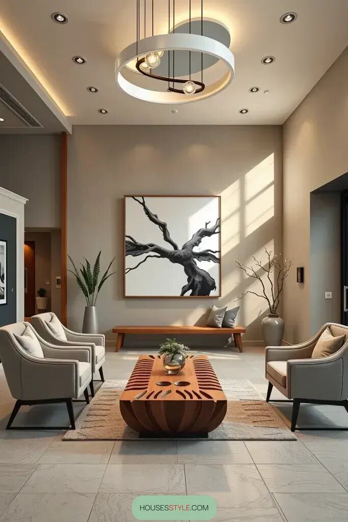 Bringing Creativity into a Minimalist Lobby Look