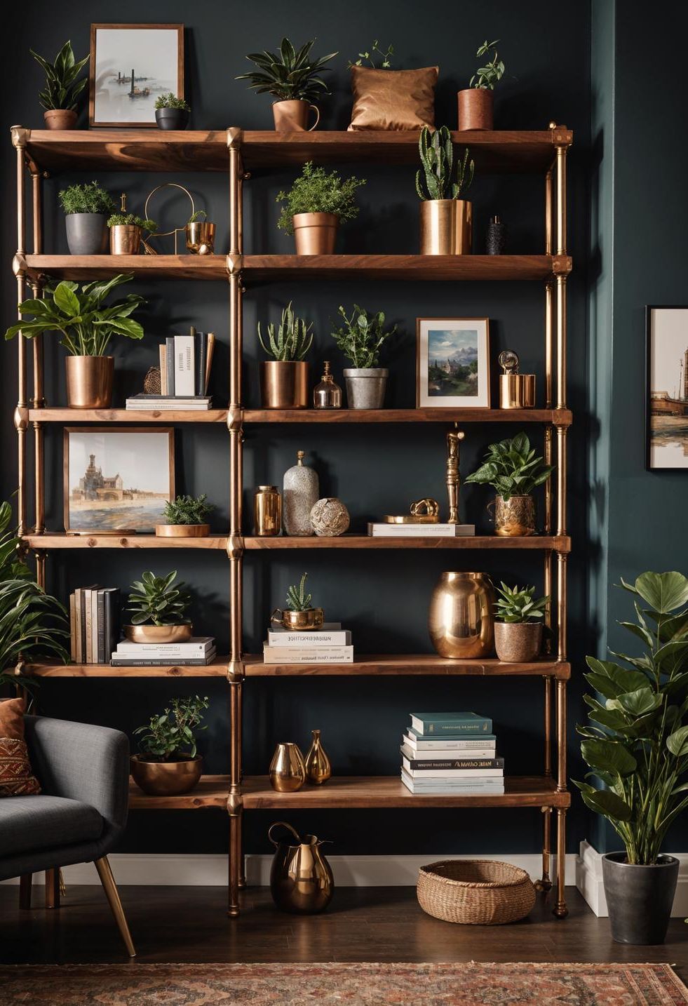 29. DIY Copper Pipe Shelving