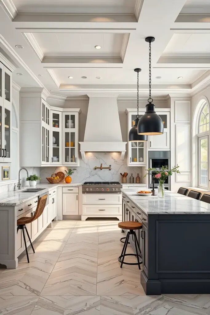Bold Gray Kitchen Island Design Ideas