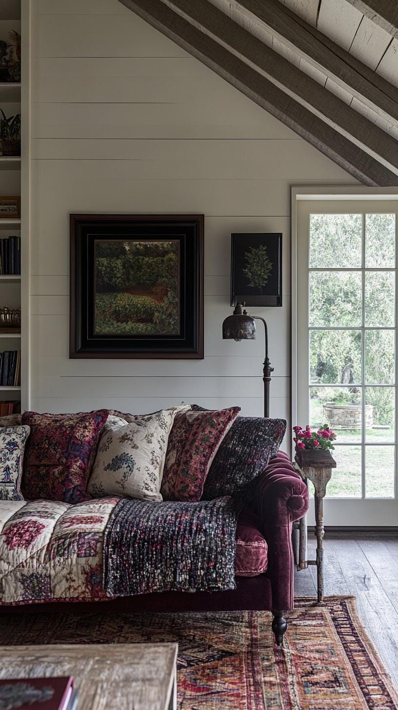 19. Vintage Jewel-Tone Layered Comfort Ideas - photo 3