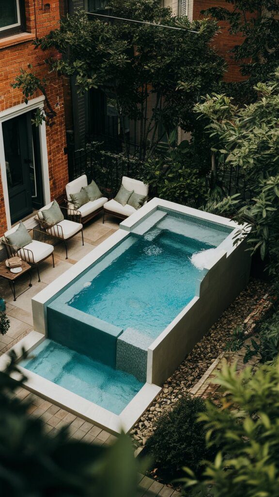 4. Fantastic Corner Pools Maximize Backyard Space