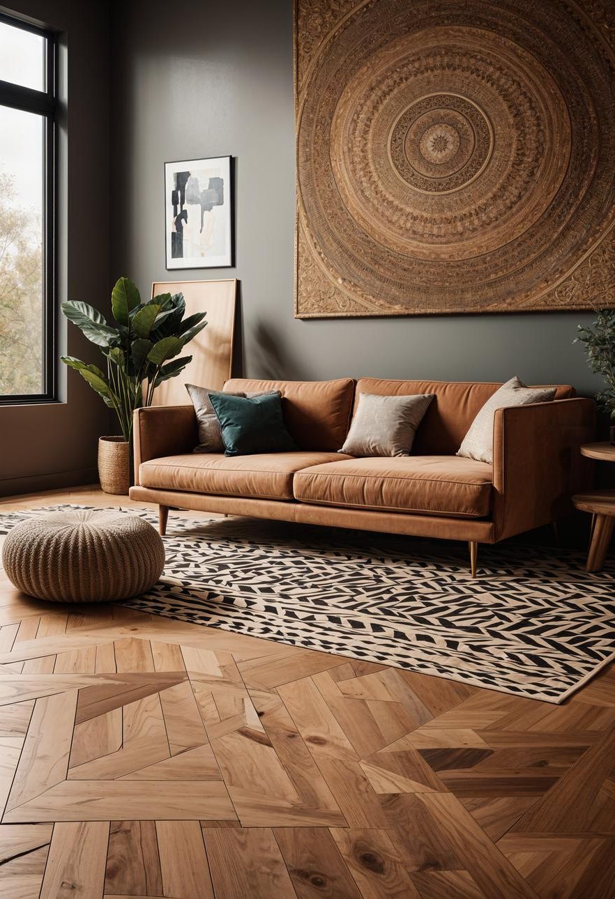 23. Geometric Wood Flooring as Art - photo 3