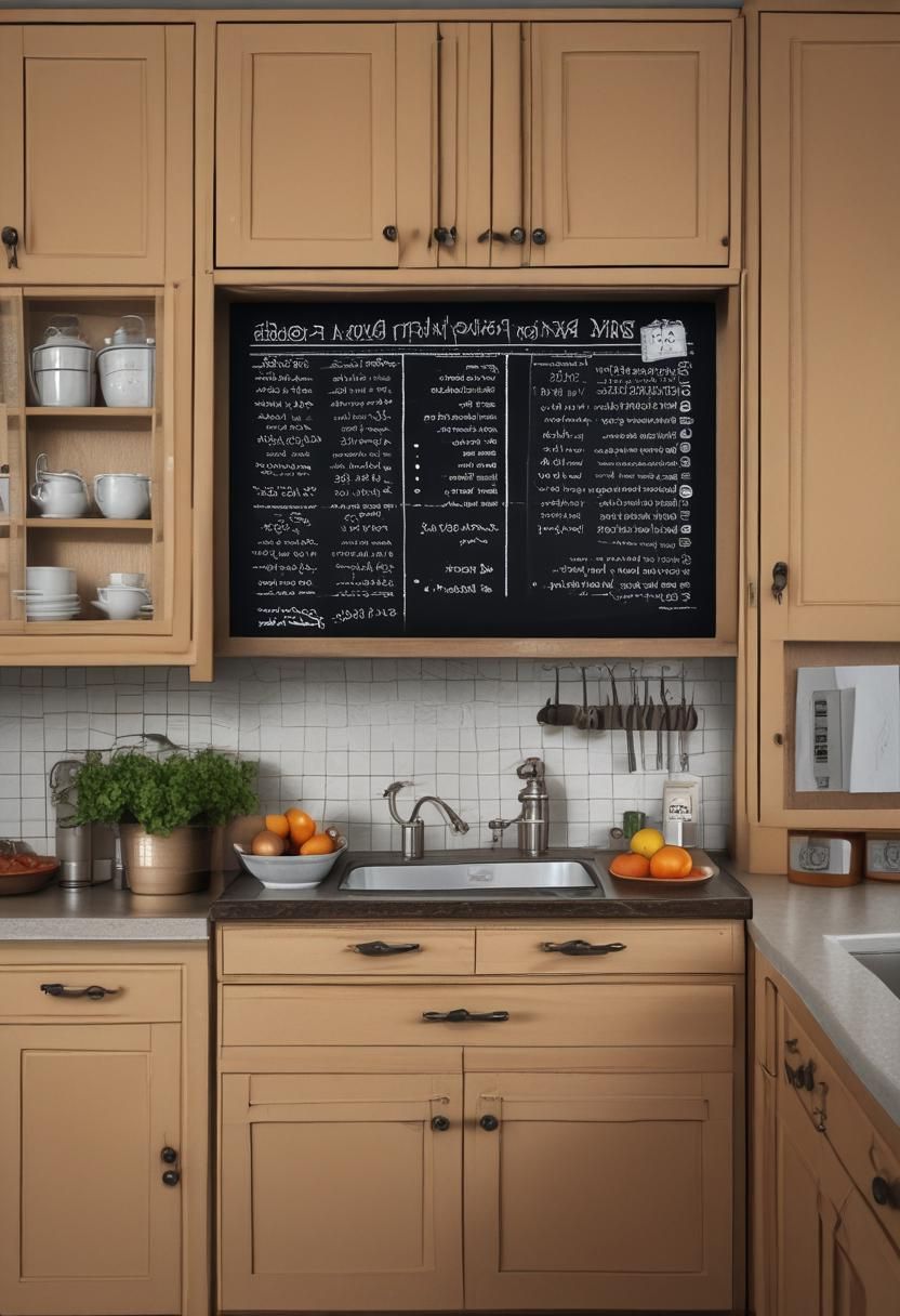 6. Chalkboard-Painted Cabinet Fronts