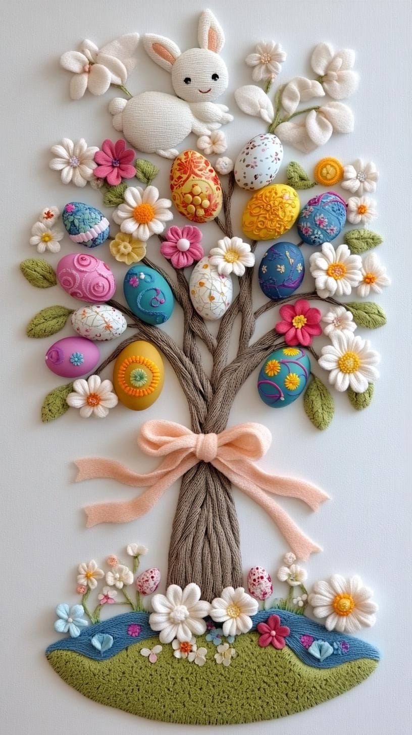 15. Colorful German-Style Easter Egg Tree - photo 3