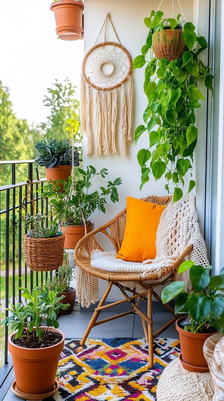 15. Small Apartment Patio Filled with Plants - photo 3