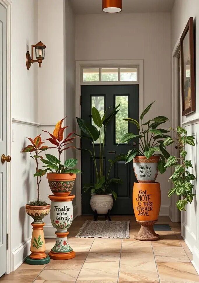 Welcoming Guests with Painted Planters and Pedestals - photo 2