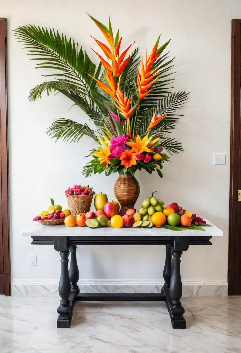 17. Tropical Paradise Table Decor Idea