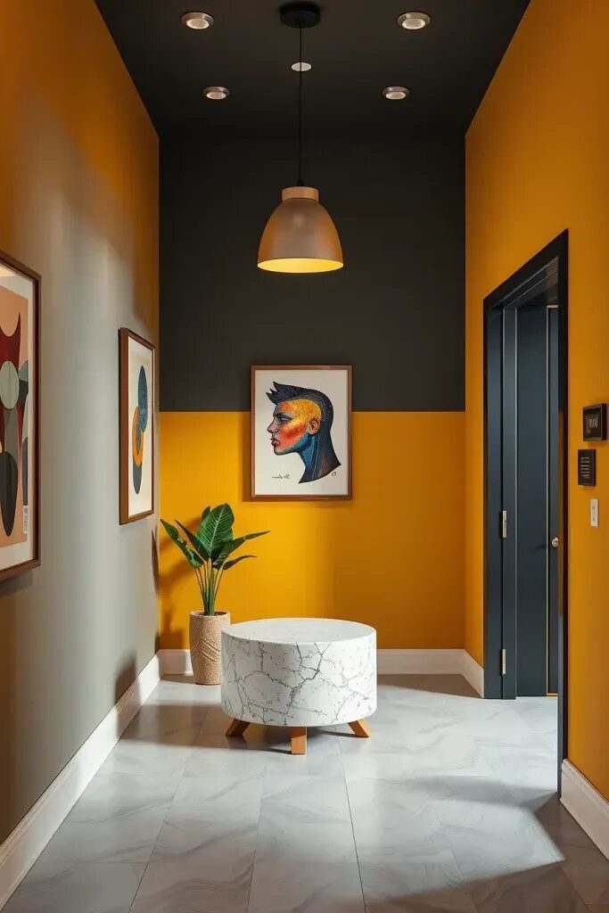 Vibrant Colors in Small Entryways: Making a Statement