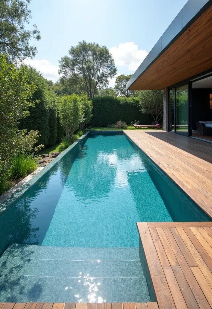 3. Sleek Geometric Pool Designs