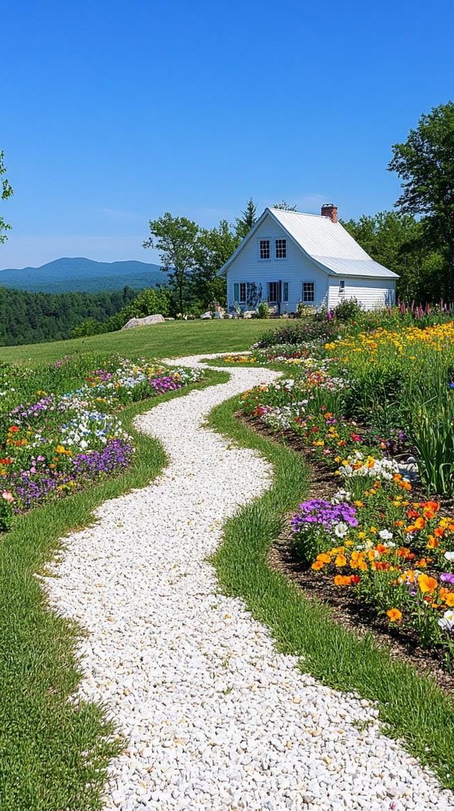 1. Gravel Path Through a Wildflower Meadow
