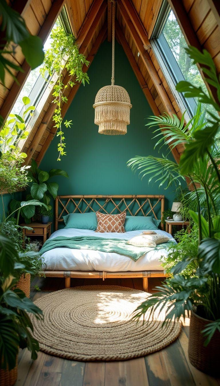 7. Tropical Oasis with Bright Green Plants