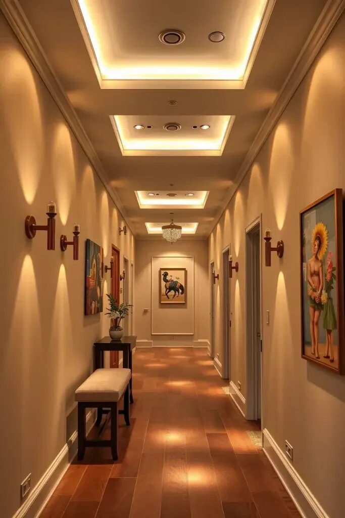 Layered Lighting for a Cozy Hallway Feel