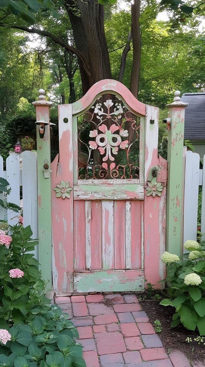 27. A Garden Gate Built from Mismatched Old Doors - photo 3