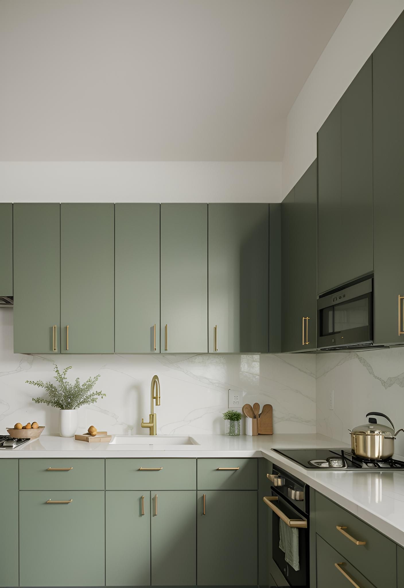 27. Eucalyptus Green Cabinet Ideas