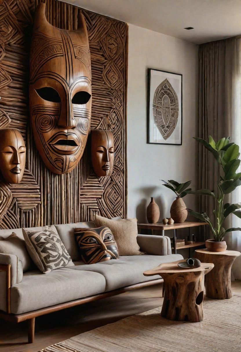 4. Sculptural Tree Trunk Side Tables