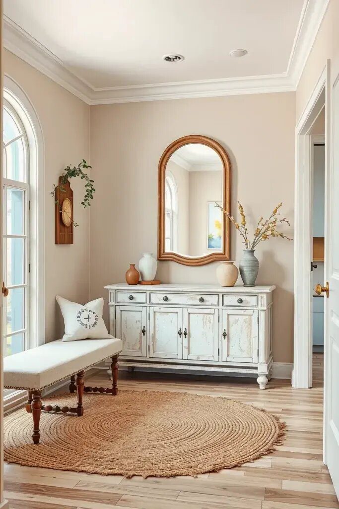 Serene Entryway Design With Neutral Color Palettes