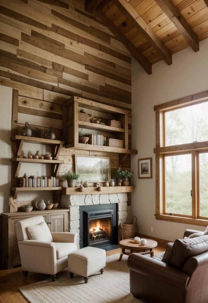 8. Building Cozy Recessed Shelves for Cottage Style