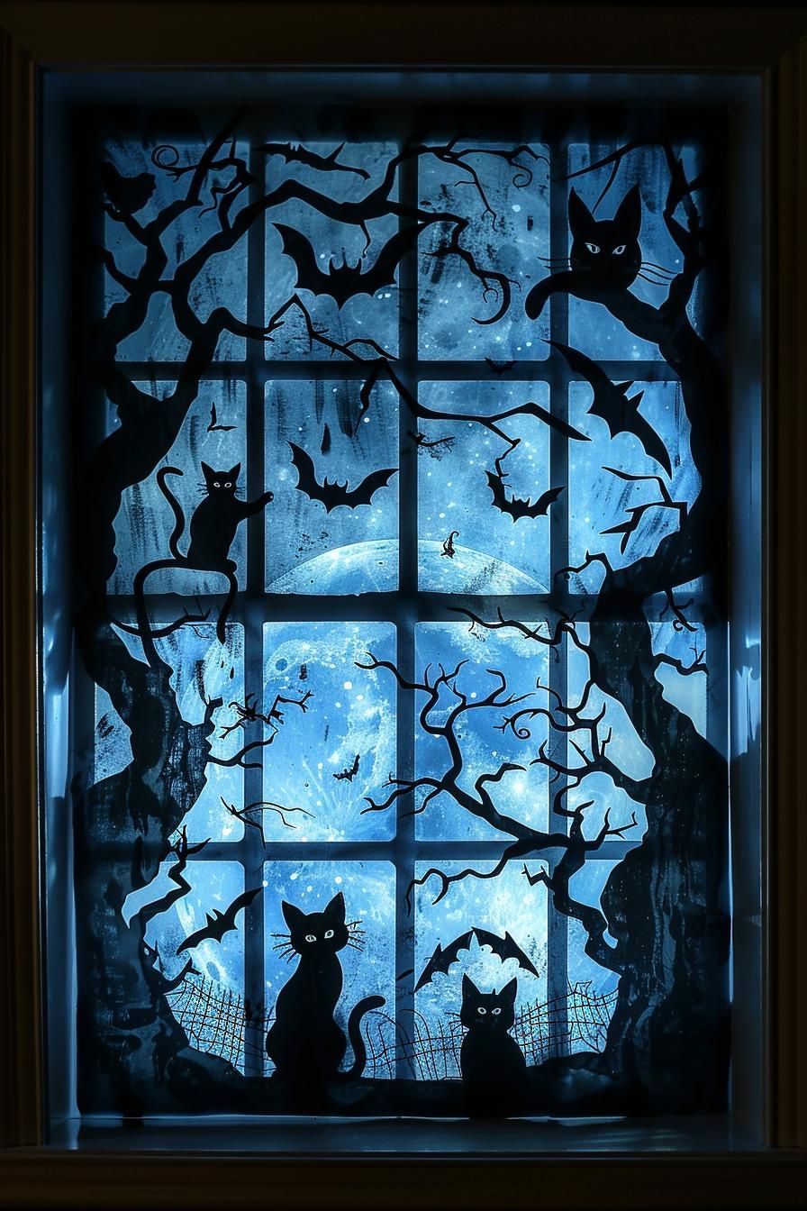 2. DIY Spooky Window Silhouettes - photo 3