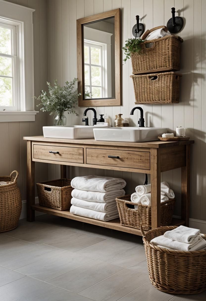 14. Basket Storage for Towels