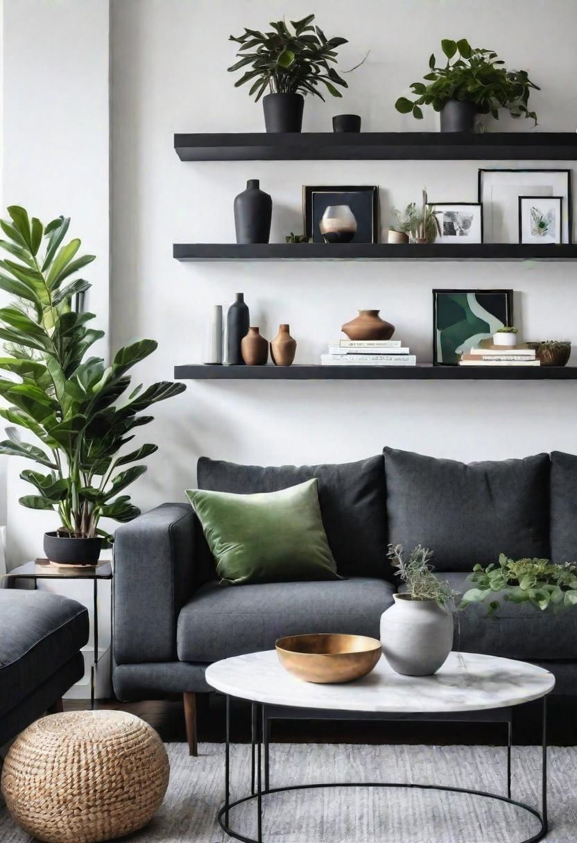 1. Floating Shelves for Plants and Art