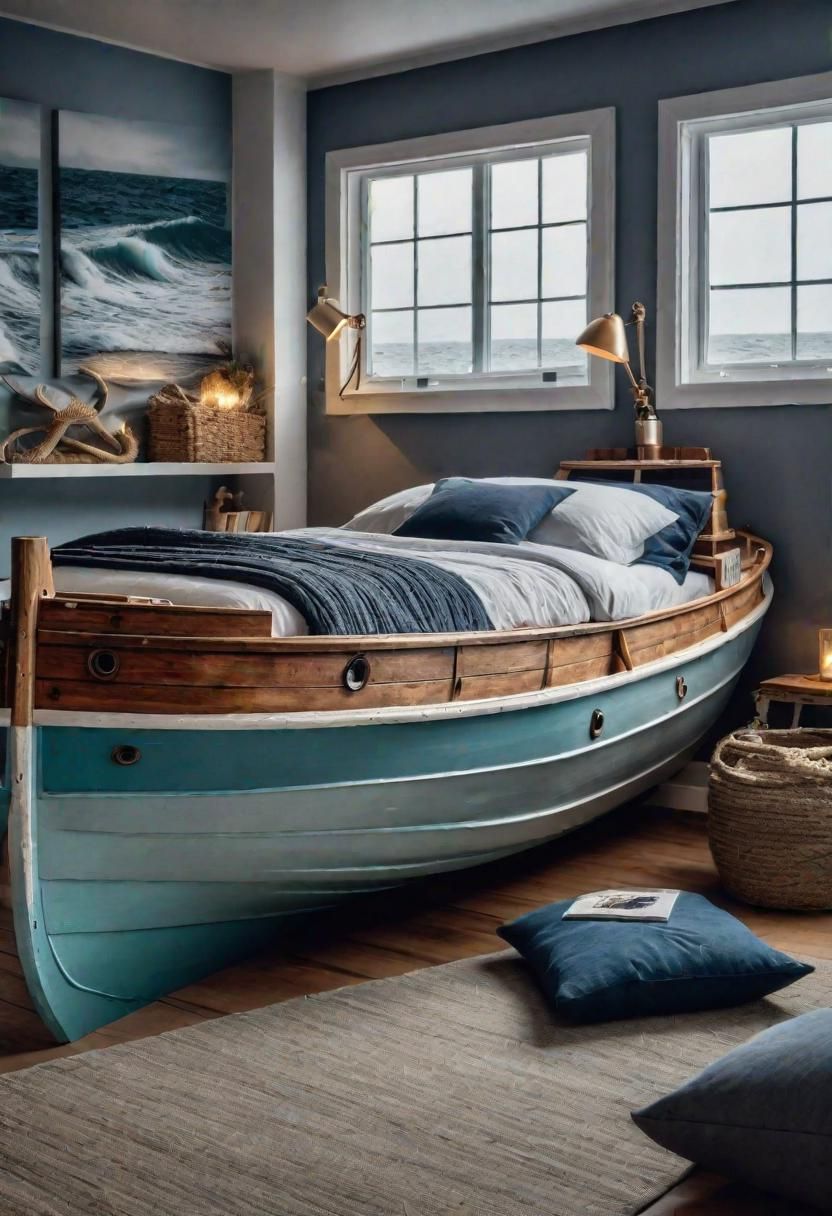 36. Nautical Boat Beds for Kids' Rooms