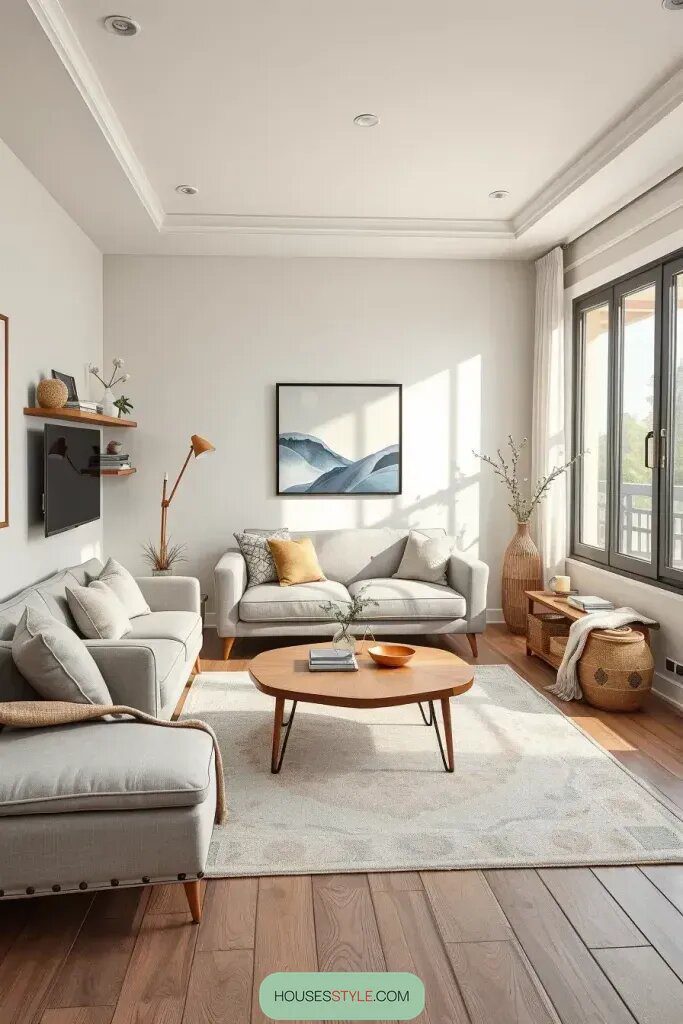 Balancing Color And Layout In A Cozy Living Room
