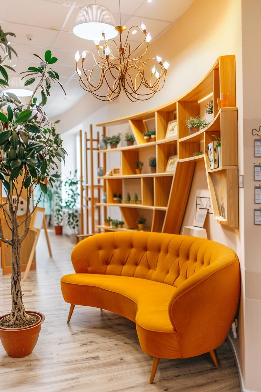 5. Stylish Mid-Century Living Room Layout